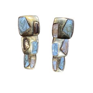 Authentic Monet 3 Tier Earrings for Pierced Ears